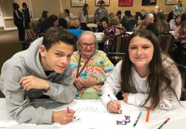J SERVE and CTEEN with seniors
