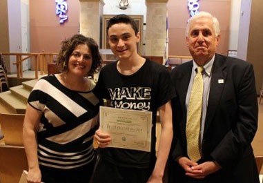 student with certificate