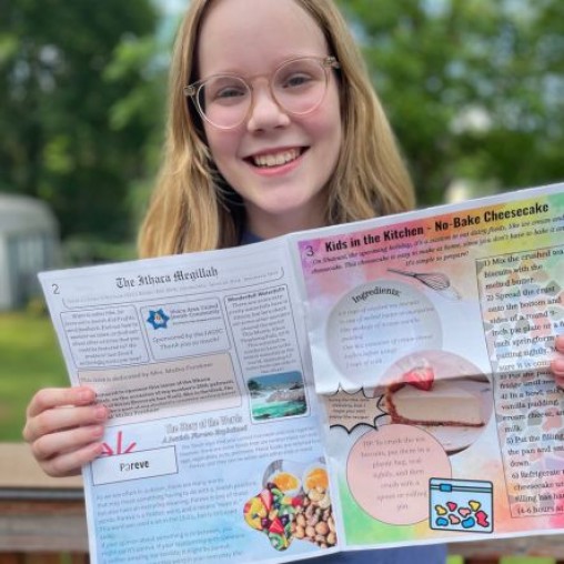 Esti with the Ithaca Megillah