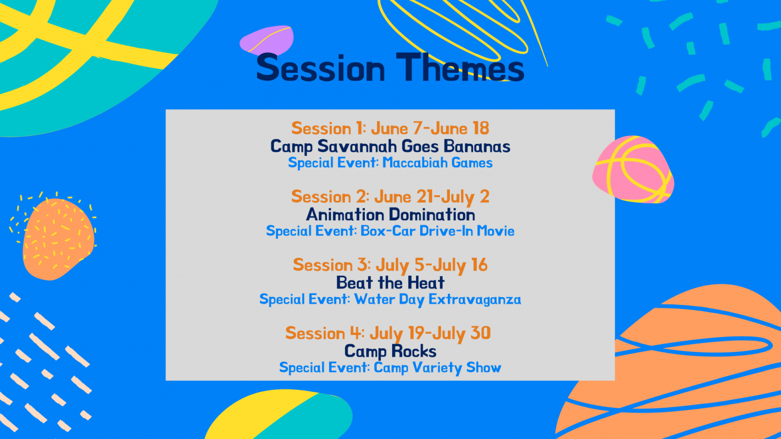 2021 Summer Camp Themes Jewish Educational Alliance