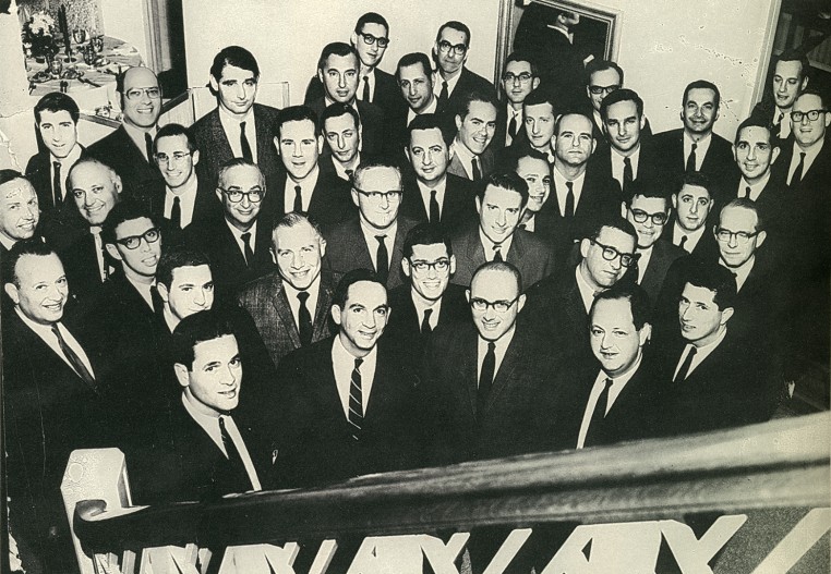 A historical photo with men from a Jewish Federation leadership council
