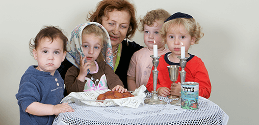 Kids At Shabbat Table