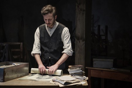 1. Andrew Bering portrays Israel Lichtenstein Preparing First Cache. Photo Credit  Anna Wloch