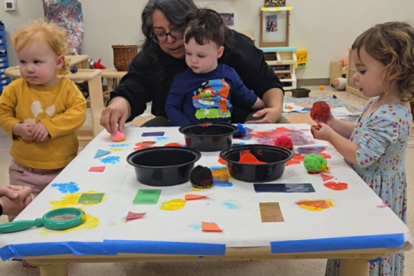 Mosaic-inspired Pom Pom Art