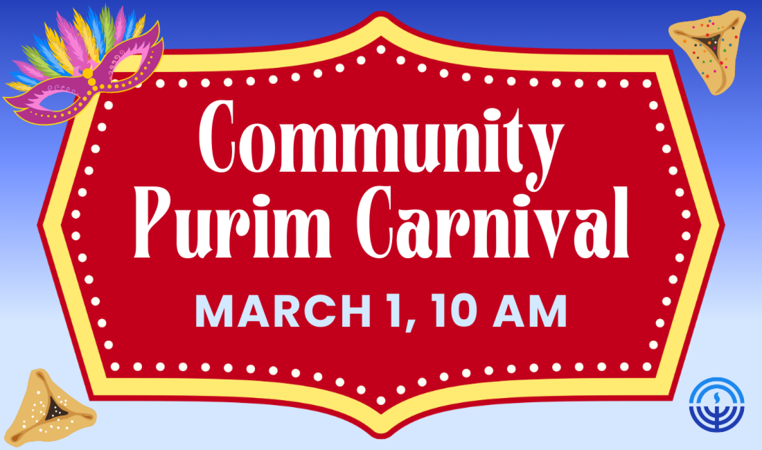Community Purim Carnival 2026, March 1, 10 am