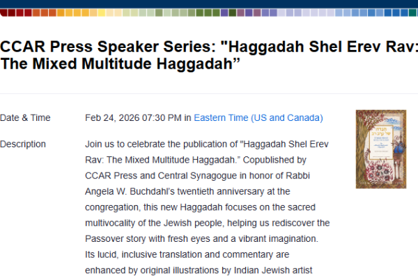 New Haggadah with Rabbi Buchdahl