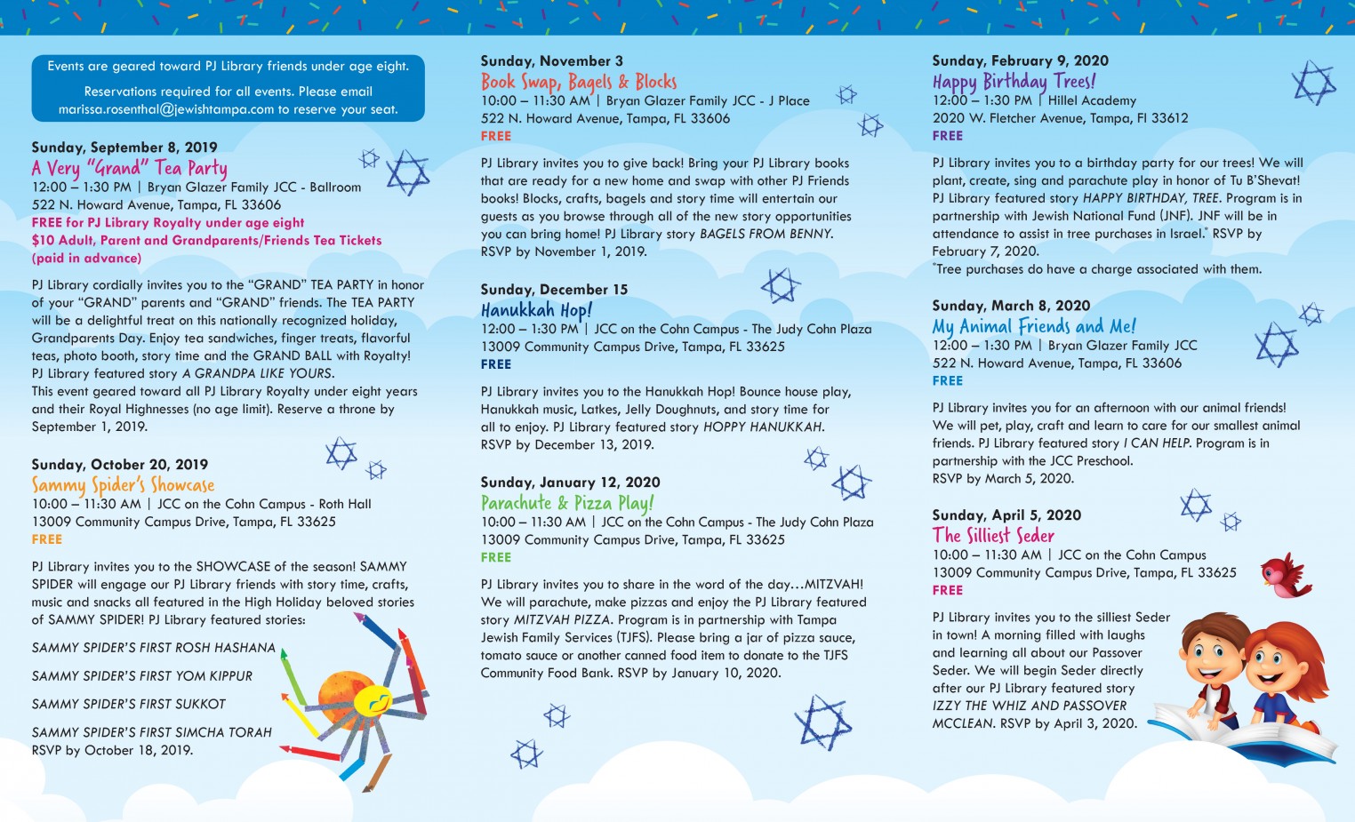 PJ Library Program Schedule | JCC on the Cohn Campus