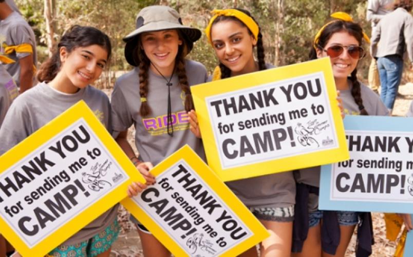 Children holding signs that say
