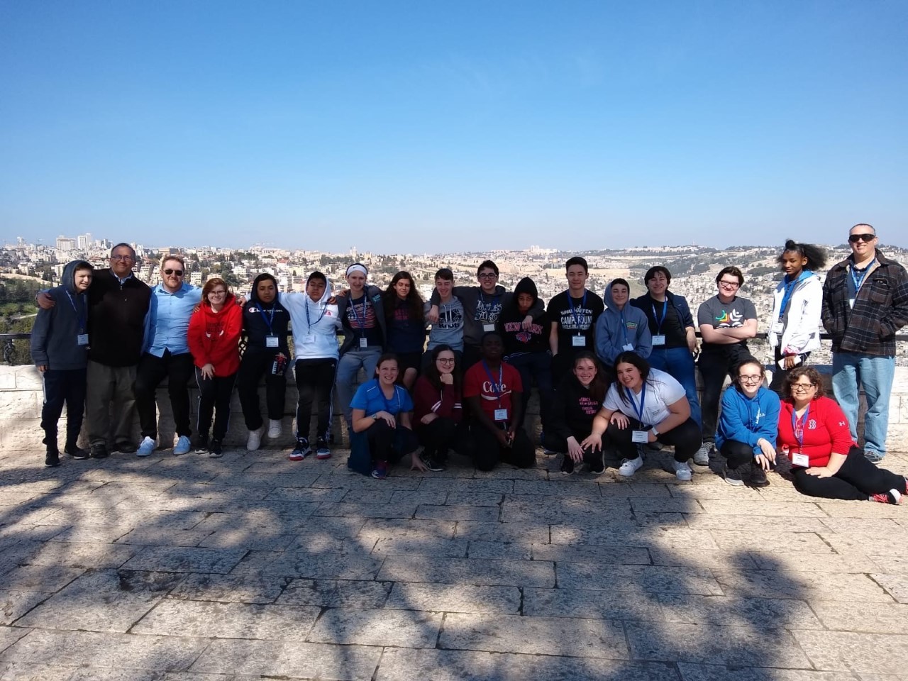 Group of teens and adults in Israel