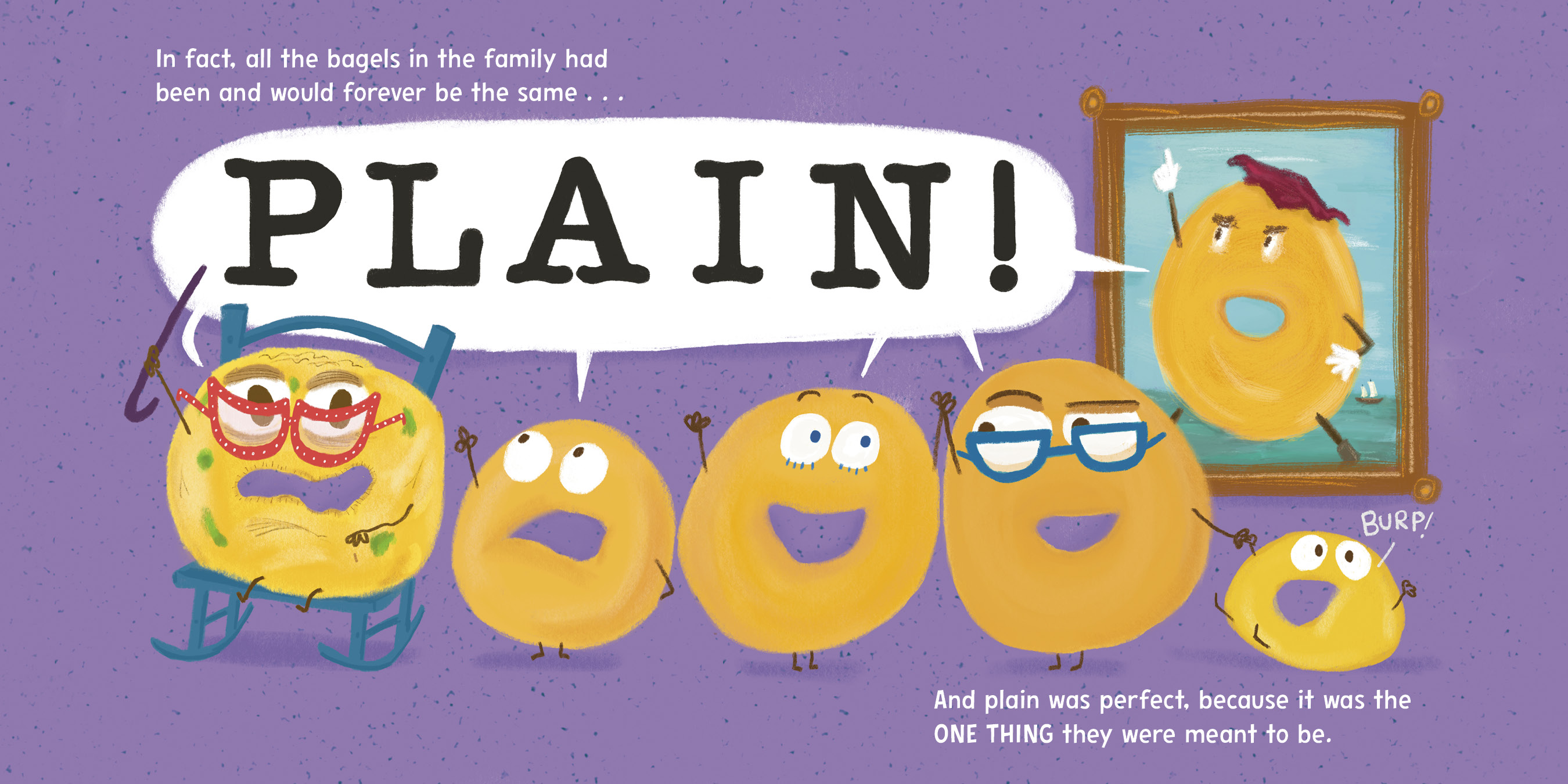 Page from “The Bagel Who Wanted Everything” by Alan Silberberg. Used with the permission of Viking/Penguin Random House LLC.