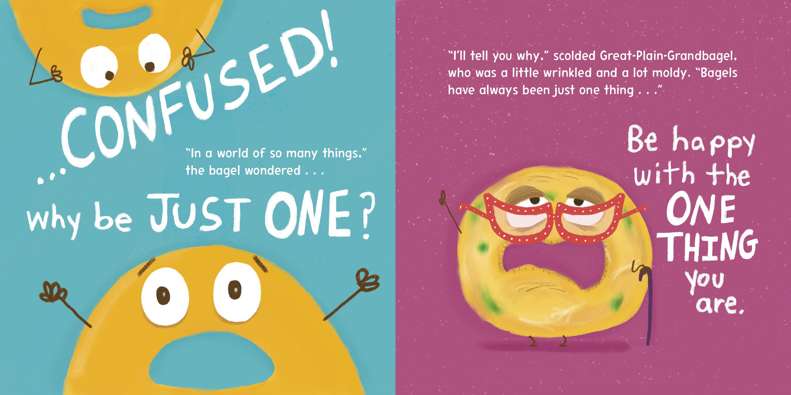 Page from “The Bagel Who Wanted Everything” by Alan Silberberg. Used with the permission of Viking/Penguin Random House LLC.