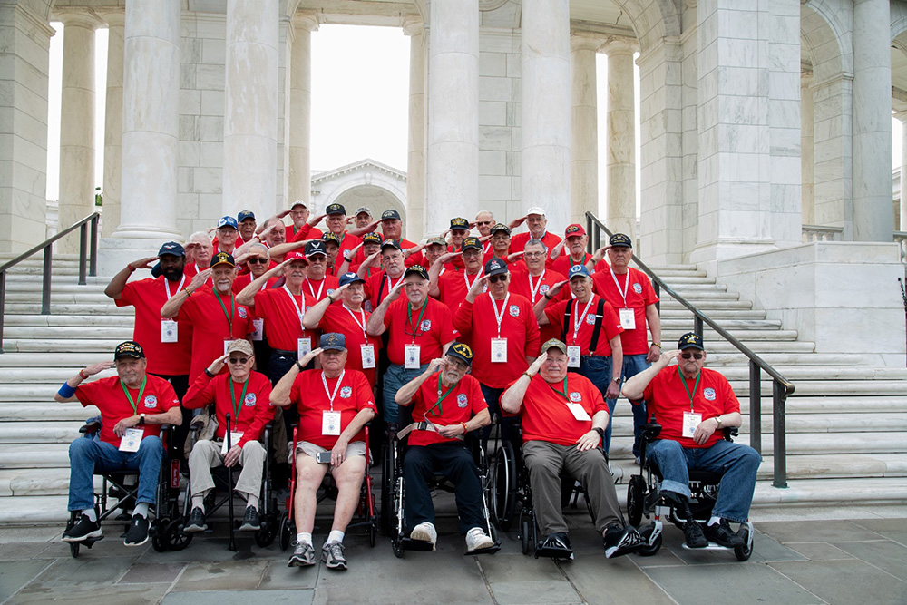 The veterans visited a number of memorials during their Honor Flight. (Photo by Lewis PhotoConcepts)