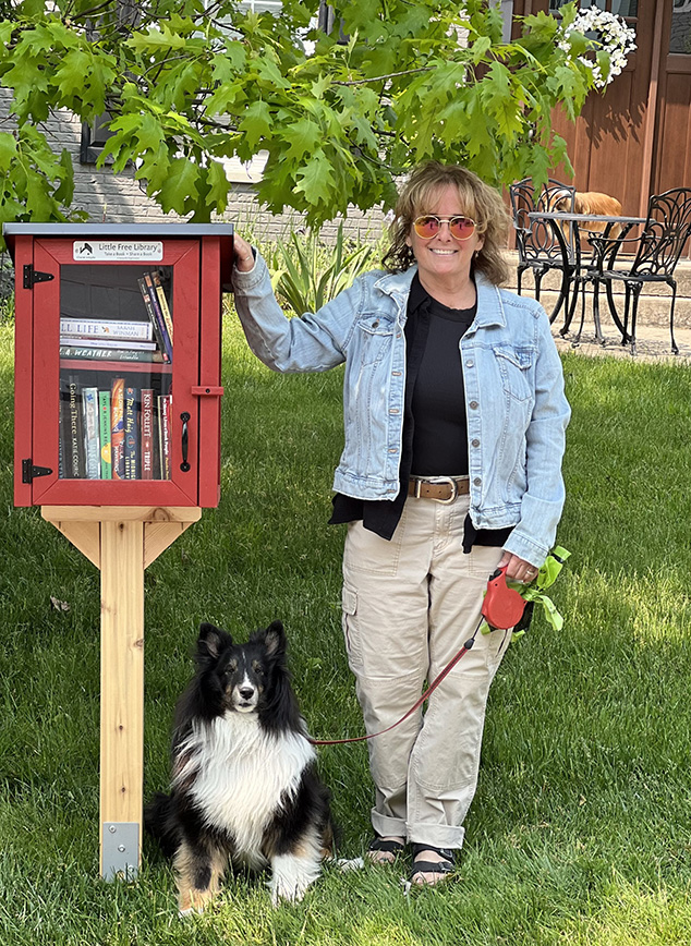Linda Salomons and Little Library