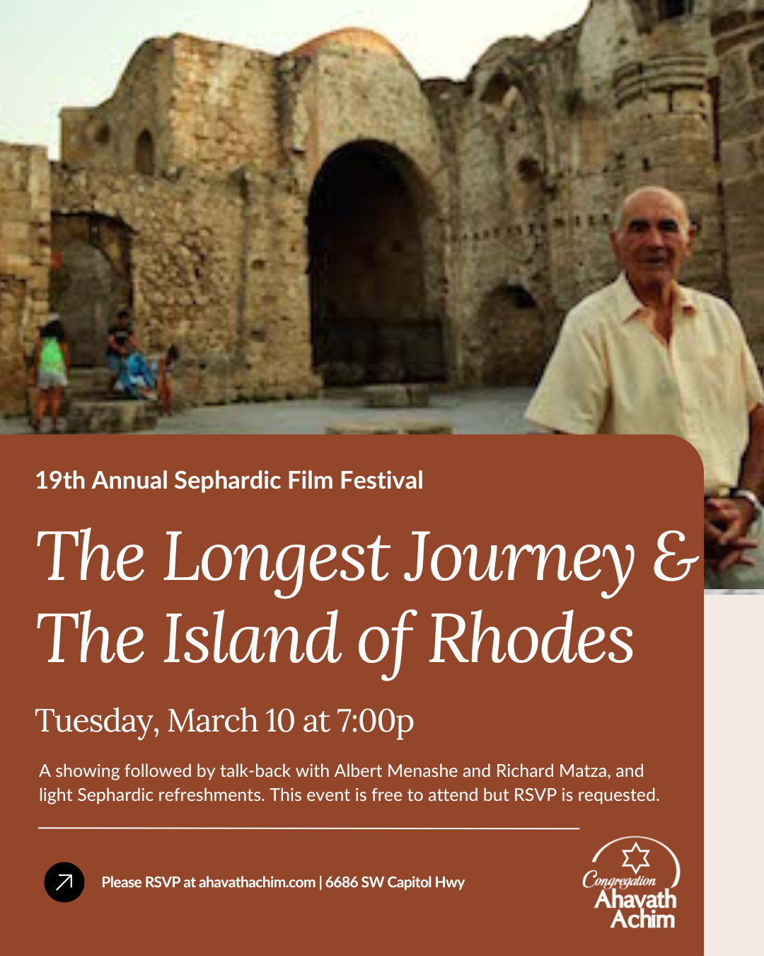 Sephardic Film Festival Screening: Double Feature - The Jews of Rhodes ...