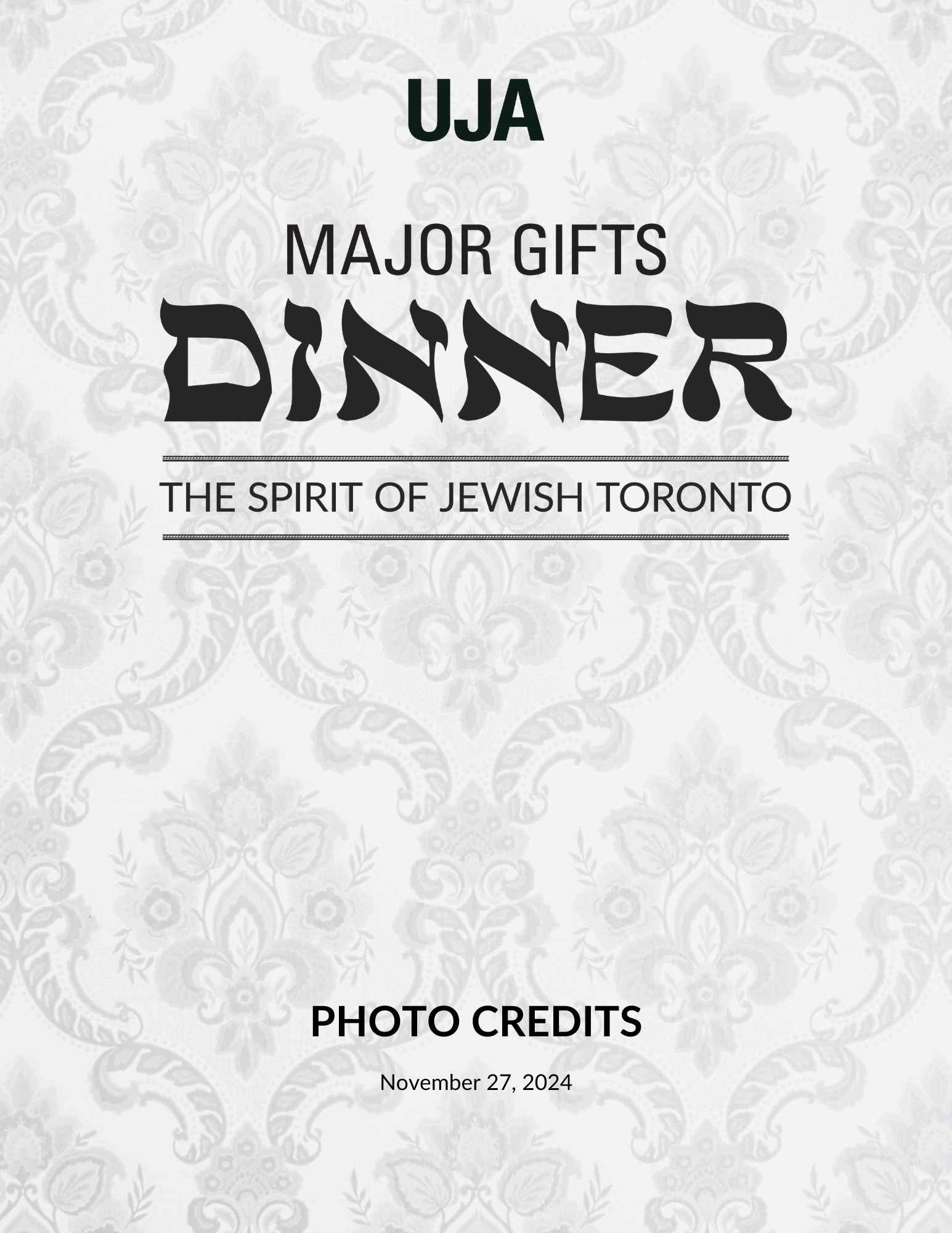 UJA Major Gifts Dinner The Spirit of Jeiwsh Toronto Photos Credits
