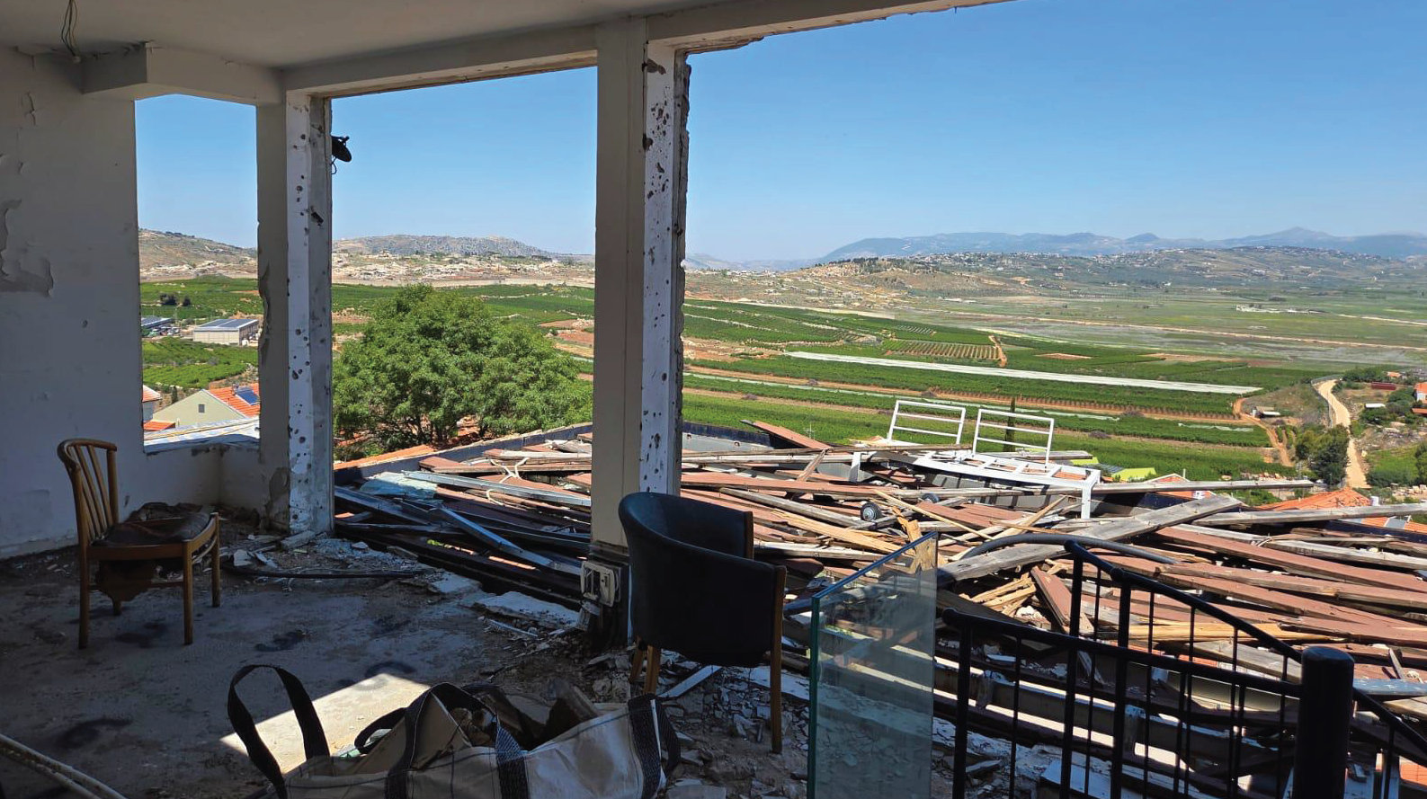 The view from a destroyed home