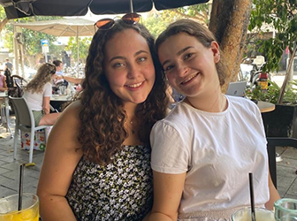 Teens posing in a market