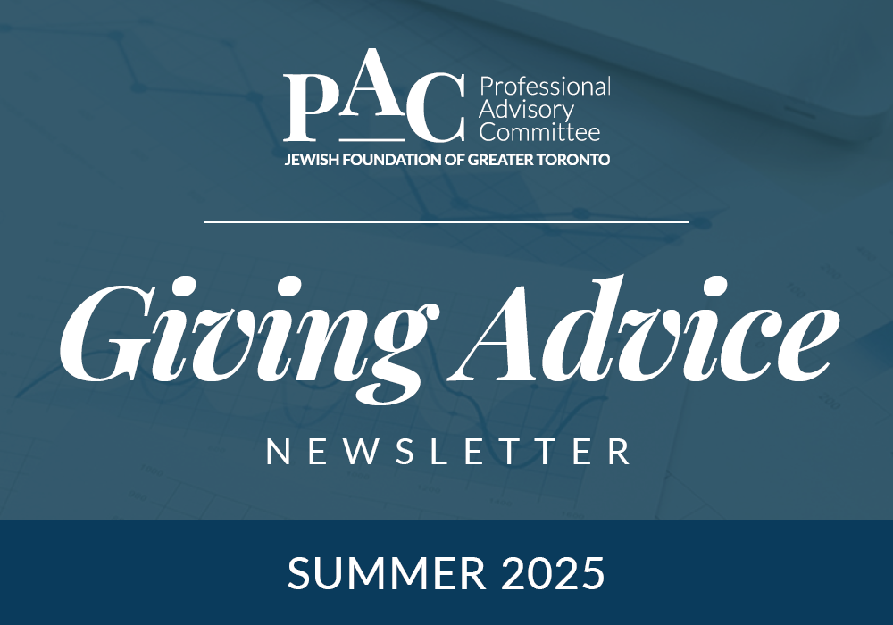 PAC Giving Advice Newsletter: Summer 2025