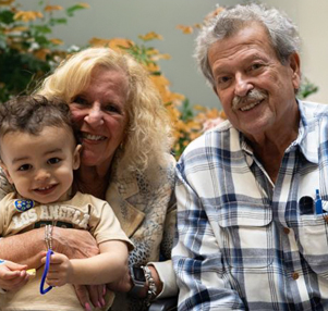 Seniors with a grandchild
