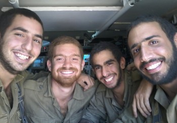 Ron Gordon, left, who joined the Israel Defense Forces after growing up abroad, says lone soldiers act as surrogate family for each other after they leave the battlefield.